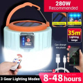 LED Camping Light USB Portable lighting Phone Charge Solar Camping Lantern Rechargeable Lamp Waterproof Outdoor Hiking Fishing